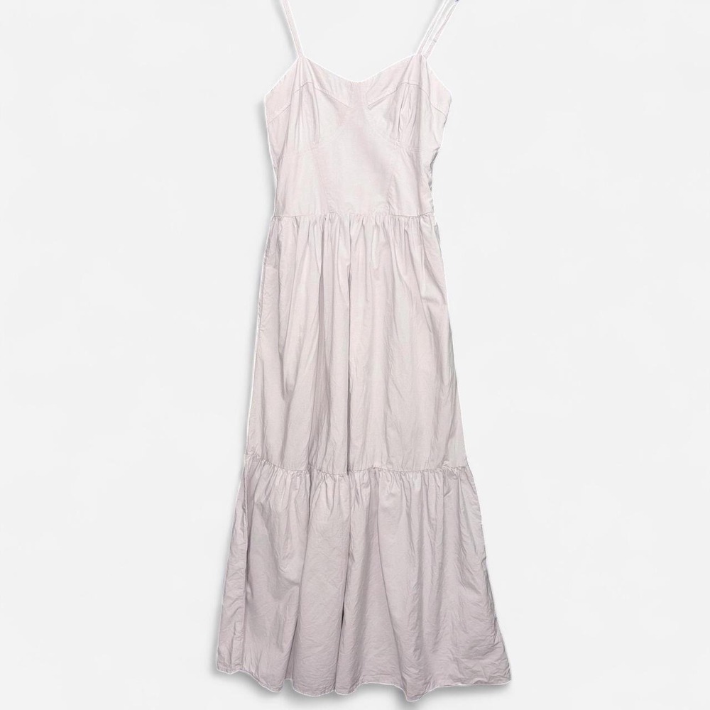 YFB Dress Women Large Lilac Maxi Smocked‎ Tiered Sundress Cottagecore Romantic